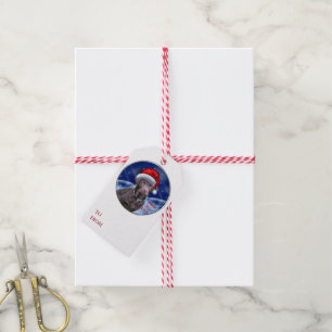 Etiqueta Para Presente Natal do Chocolate Labrador