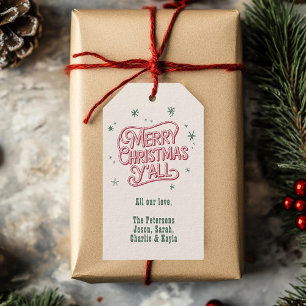 Etiqueta Para Presente Natal do Cowboy Ocidental Feliz Natal Y