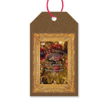 Natal do Ouro de luxo - Etiqueta do presente