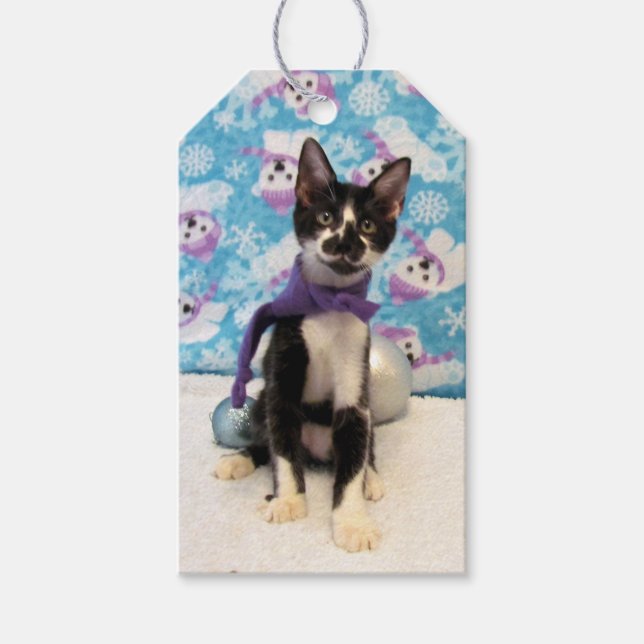 Etiqueta Para Presente Natal do vaqueiro - Etiqueta de presente de gato/g (Frente)