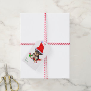 Etiqueta Para Presente Natal do yorkshire terrier