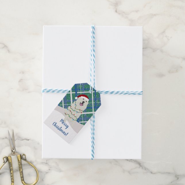 Etiqueta Para Presente Natal dos Pirenéus excelentes (Com cordão)