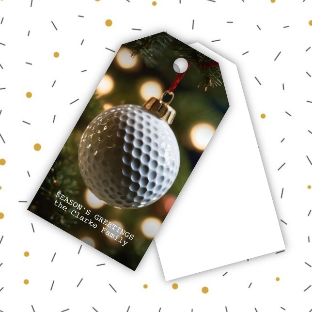 Etiqueta Para Presente Natal dos Saudações de Golf Season (Criador carregado)