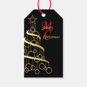 Etiqueta Para Presente Natal dourado elegante