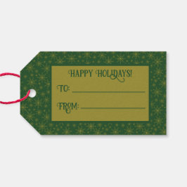 Etiqueta Para Presente Natal Dourado em Floco de Neve