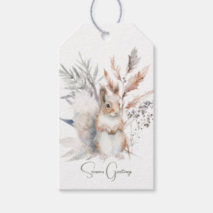 Etiqueta Para Presente Natal Esquilo da Floresta