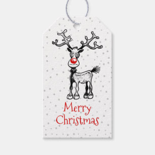 Etiqueta Para Presente Natal estressante com Rudolf