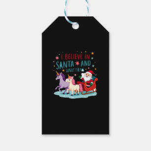 Etiqueta Para Presente Natal Eu Acredito Em Papais noeis E Unicórnios Eng
