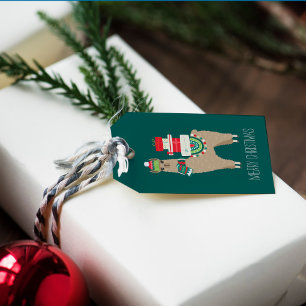 Etiqueta Para Presente Natal Festivo Alpaca Personalizado