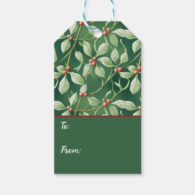 Etiqueta Para Presente Natal Holly (Frente)