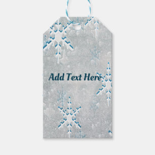 Etiqueta Para Presente Natal IceSnowflakes Personalizado