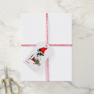 Etiqueta Para Presente Natal inglês do buldogue