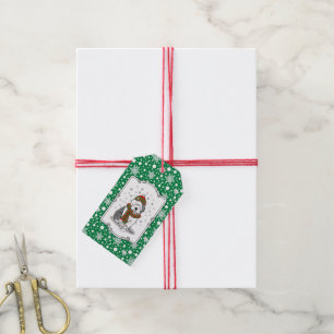 Etiqueta Para Presente Natal Inverno Antiga Cinza Inglesa de Ovino 1 Cuec