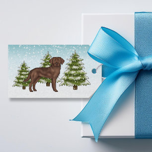 Etiqueta Para Presente Natal Labrador Retriever Blue Snowy Natal