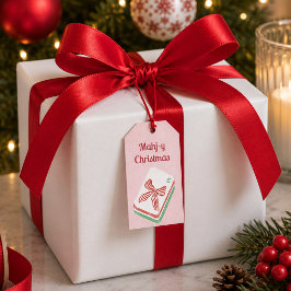 Etiqueta Para Presente Natal Mahjong Alegre
