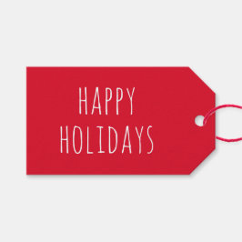 Etiqueta Para Presente Natal Minimalista | Férias de Inverno Vermelhas Cl