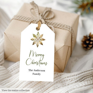 Etiqueta Para Presente Natal Minimalista Verde Sage Marfim Aconchegante