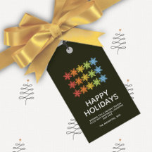 Natal Moderno Colorido dos Flocos de Neve