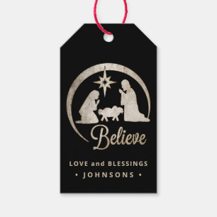 Etiqueta Para Presente Natal Natividade Silhouette