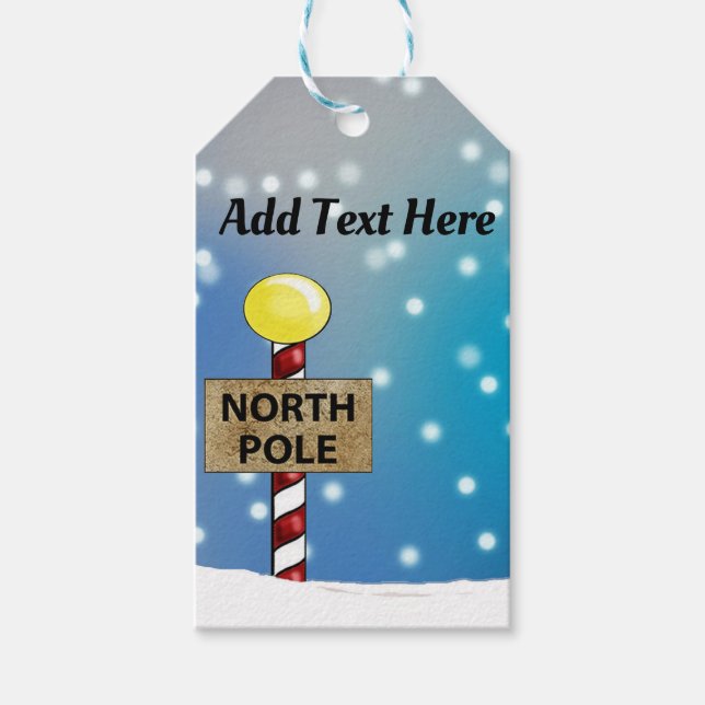 Etiqueta Para Presente Natal no Polo Norte (Frente)