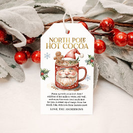 Etiqueta Para Presente Natal Papais noeis do Polo Norte Cacau Quente