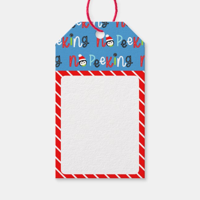 Etiqueta Para Presente Natal para crianças brancas e bonitas (Frente)