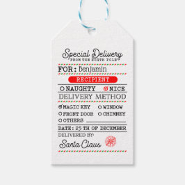 Etiqueta Para Presente Natal para Papais noeis do Polo Norte Personalizad