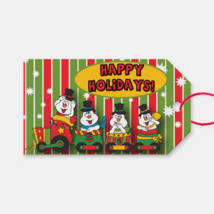 Etiqueta Para Presente Natal parvo do trem do boneco de neve
