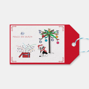 Etiqueta Para Presente Natal - paz no feriado da terra