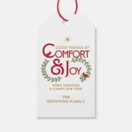 Etiqueta Para Presente Natal Personalizado de Conforto e Alegria
