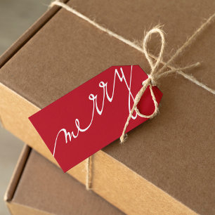 Etiqueta Para Presente Natal Personalizado Muito Feliz Vermelho