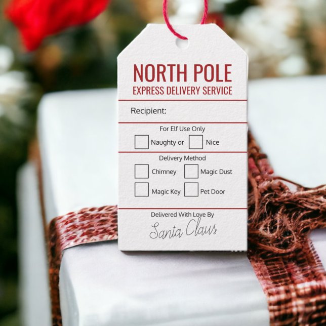 Etiqueta Para Presente Natal personalizado para a entrega expressa do Pol (Personalized North Pole Express Delivery Christmas Gift Tags from Ricaso)