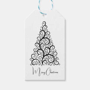 Etiqueta Para Presente Natal preto e branco