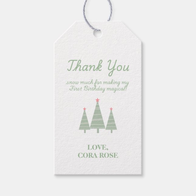 Etiqueta Para Presente Natal Que Divertido Primeiro Aniversário (Frente)