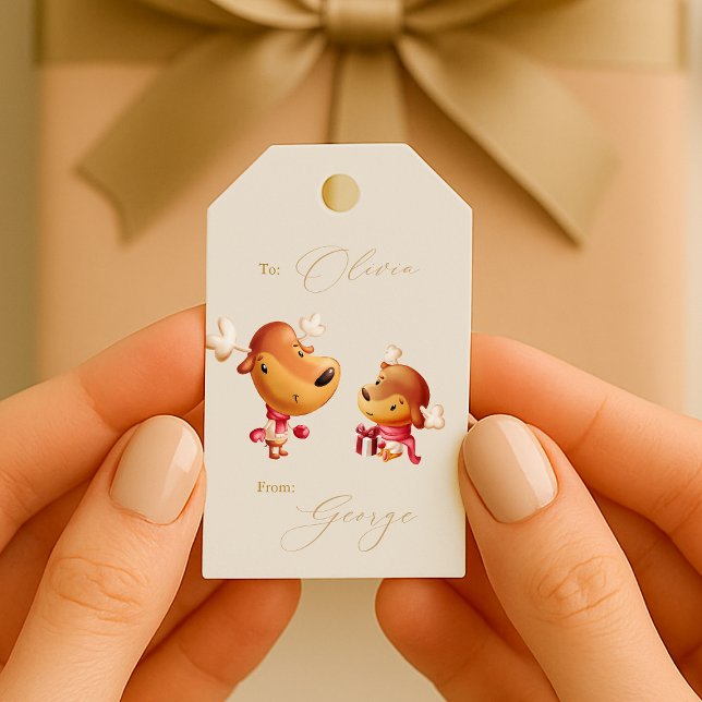 Etiqueta Para Presente Natal Rena Fofa (Criador carregado)