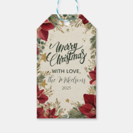 Etiqueta Para Presente Natal Rustic Holiday Amaryllis