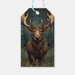Etiqueta Para Presente Natal rústico alce veado boho floresta florestal 