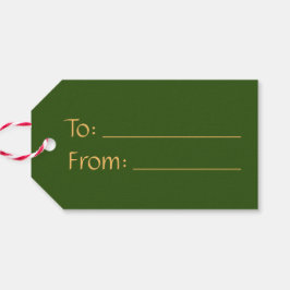Etiqueta Para Presente Natal Simples E Dourado Verde