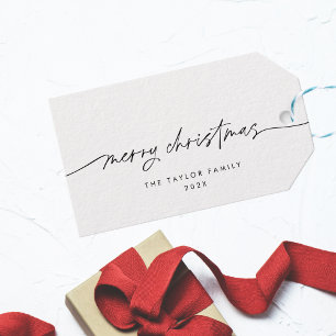 Etiqueta Para Presente Natal Simples e Elegante Moderno