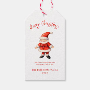 Etiqueta Para Presente Natal Simples sobre Santa Clause