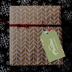 Etiqueta Para Presente Natal Verde Ilustrado