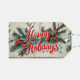 Etiqueta Para Presente Natal Vintage Retro: Yuletide de Meados do Século