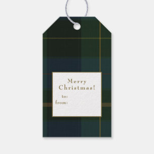 Etiqueta Para Presente Natal Xadrez Verde