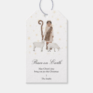 Etiqueta Para Presente Natividade Shepherd & Sheep de Natal