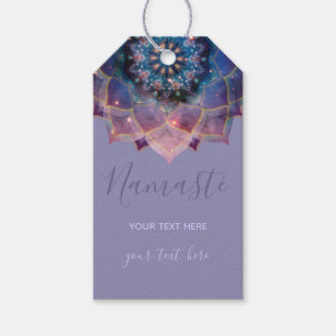 Etiqueta Para Presente Nebulosa em Flor   Mandala