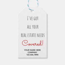 Etiqueta Para Presente Necessidades Imobiliários Cobertas