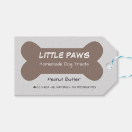 Etiqueta Para Presente Negócios de Petiscos Caseiros para Cães Little Paw