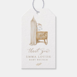 Etiqueta Para Presente Neutral Boho Baby Brunch