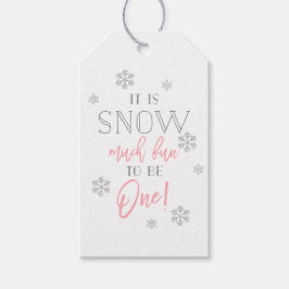 Etiqueta Para Presente Neve Muito Divertida | primeiro aniversario Rosa F