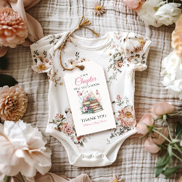 Etiqueta Para Presente New Chapter Pink Girl Storybook Book Baby Shower